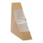 Caserole triunghiulare din carton pentru sandwich, SW40, kraft natur + alb