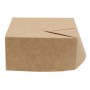 Cutii din carton cu sosiera, 130 x 130 x 65 mm, kraft natur + alb