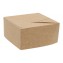 Cutii din carton cu sosiera, 130 x 130 x 65 mm, kraft natur + alb