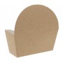 Cutii din carton pentru bagel, 120 x 45 x 120 mm, kraft natur + alb