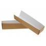 Cutii din carton pentru hot dog, 2 x 180 x 45 x 40 mm, kraft natur + alb