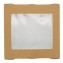 Caserole din carton cu fereastra, 150 x 150 x 50 mm, kraft natur + alb