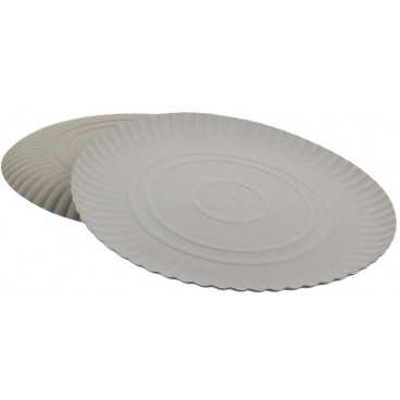Farfurii albe din carton R2, D263 mm