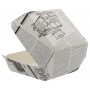1400CABG Caserole din carton pentru burger, 100 x 100 mm, ziar