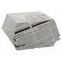 1400CABG Caserole din carton pentru burger, 120 x 120 x 85 mm, ziar