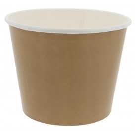 1300-04CS Boluri din carton tip bucket, kraft natur + alb, D214 mm, 3990cc