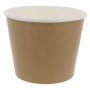 1300-04CS Boluri din carton tip bucket, kraft natur + alb, Ø 214 mm, 3990cc
