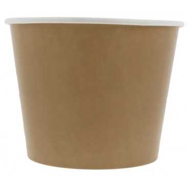1300-04CS Boluri din carton tip bucket, kraft natur + alb, Ø 214 mm, 3990cc