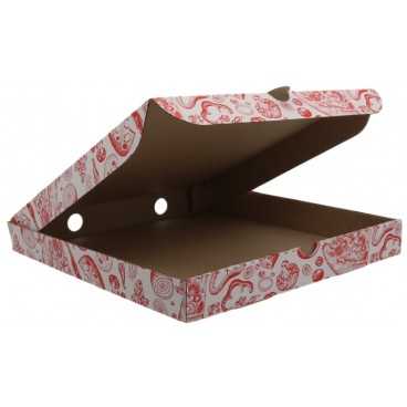 Cutii pizza, albe, colturi drepte, 280 x 280 x 35 mm