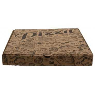 Cutii pizza, natur, colturi drepte, 280 x 280 x 35 mm