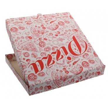 #PZA-4300 Cutii pizza, albe, colturi drepte, 300 x 300 x 35 mm