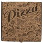 Cutii pizza, natur, colturi drepte, 280 x 280 x 35 mm