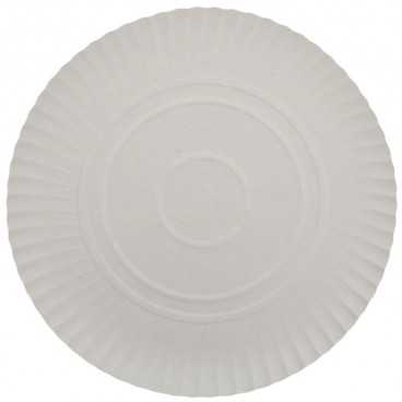 Farfurii albe din carton R2, D263 mm