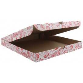 #PZA-4300 Cutii pizza, albe, colturi drepte, 300 x 300 x 35 mm