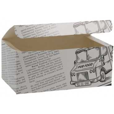 1400CA Meniuri din carton cu clapeta,   145 x 85 x 60 mm, ziar
