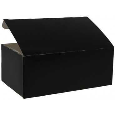 Meniuri din carton cu clapeta, 175 x 105 x 70 mm, negru