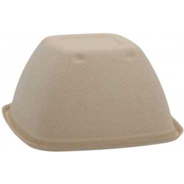 #CTR-BIO-1400-L130 Caserole BIO natur, patrate, 130 x 130 x 60 mm