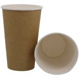 0200-CRTPLAP1 Pahare din carton + PLA cu perete simplu, Ø 90 mm, 16oz, knv print