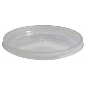 Z01 Capace din PP, transparente, plate, cu orificiu pentru aerisire, Ø 140 mm