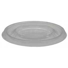 #CTR-BIO-1300-D125-C Capace din PP, transparente, rotunde, plate, fara aerisire, D125