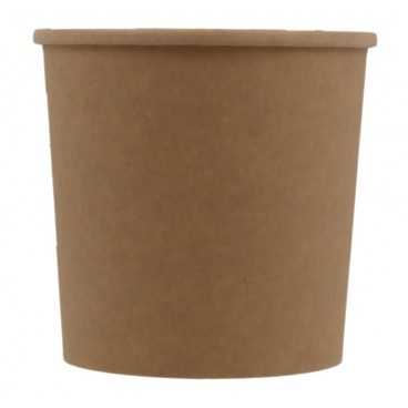 1300-04CS Boluri din carton, kraft natur, Ø 115 mm, 24oz