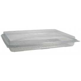 1400 Caserole din PET, transparente, capac inalt, BACLAVA, 280 x 200 x 40 mm, 1000 cc