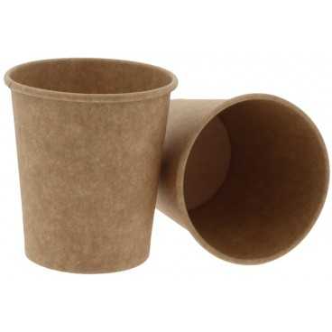 0200-CRTP1 Pahare din carton cu perete simplu, kraft natur, Ø 73 mm, 7oz