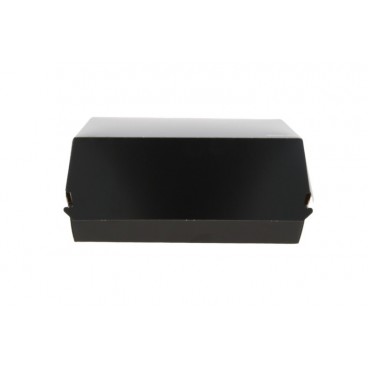 #CTR-CRTNGR-1400 Caserole din carton pentru burger, 225 x 180 x 90 mm, negre
