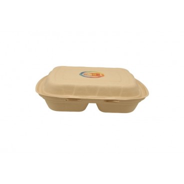 #CTR-ABC-1400 Caserole biodegradabile personalizate cu capac atasat, natur, MBS02