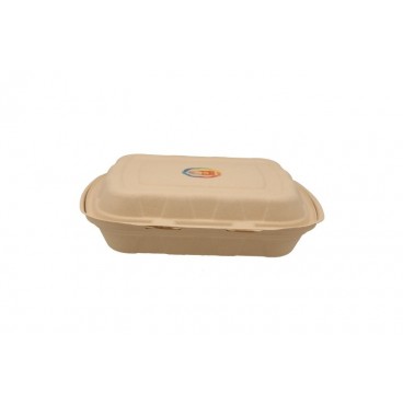 #CTR-ABC-1400 Caserole biodegradabile personalizate cu capac atasat, natur, MBS03