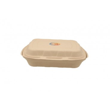 #CTR-ABC-1400 Caserole biodegradabile personalizate cu capac atasat, natur, MBS01