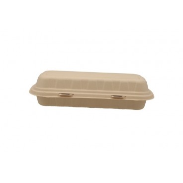 @BIO-1400 Cutii biodegradabile din trestie de zahar cu capac atasat, natur, PANINI-260
