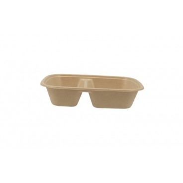 @BIO-1400-225160 Caserole biodegradabile din trestie de zahar + CPET, natur, M225160-2C