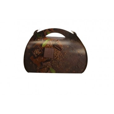 #GLT-3600 Cutii tort cu maner din carton, #CHOCO + AUR, CT2, M0270