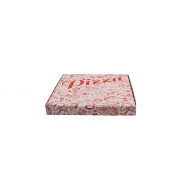 #PZA-4300 Cutii pizza, albe, colturi drepte, 280 x 280 x 35 mm