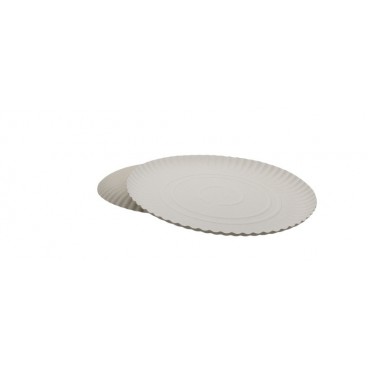#CTR-CRTALB-0900 Farfurii albe din carton R2, D263 mm